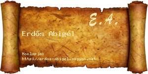 Erdős Abigél névjegykártya