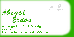 abigel erdos business card